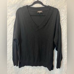 Express Black V-Neck Sweater